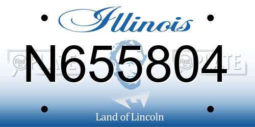 N655804 Illinois License Plate