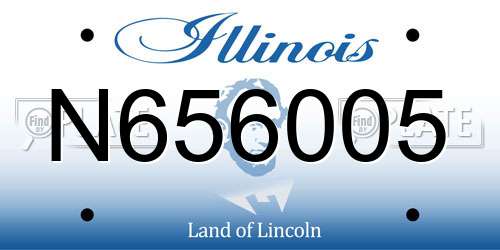 N656005 Illinois License Plate