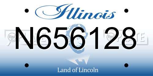 N656128 Illinois License Plate