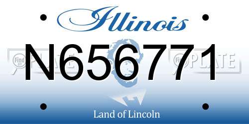 N656771 Illinois License Plate