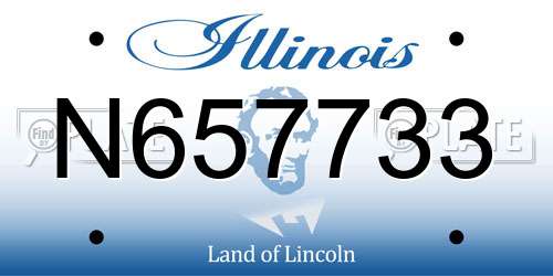 N657733 Illinois License Plate