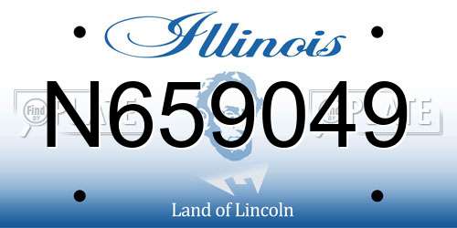 N659049 Illinois License Plate