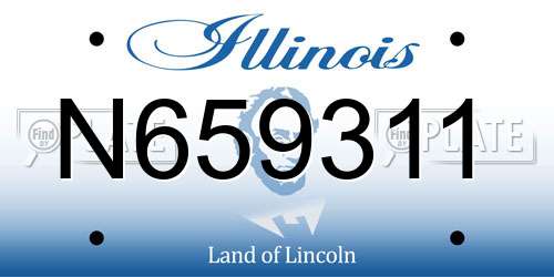 N659311 Illinois License Plate
