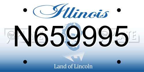 N659995 Illinois License Plate