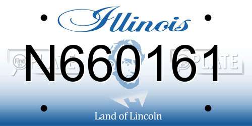 N660161 Illinois License Plate