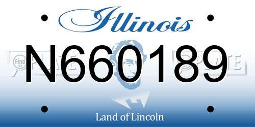 N660189 Illinois License Plate