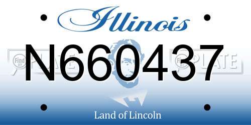 N660437 Illinois License Plate