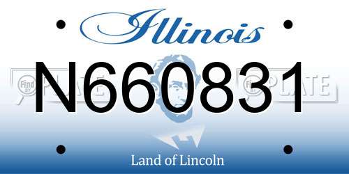 N660831 Illinois License Plate
