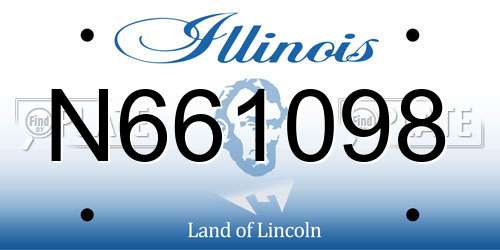 N661098 Illinois License Plate
