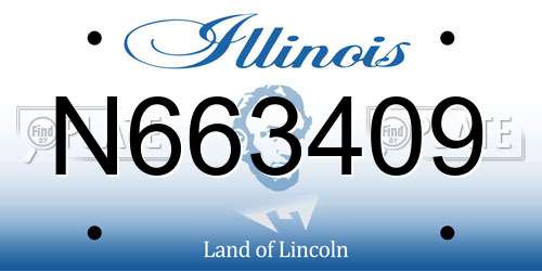 N663409 Illinois License Plate