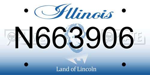 N663906 Illinois License Plate