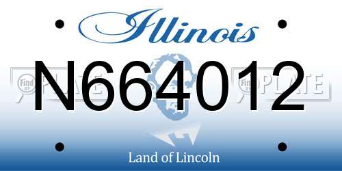 N664012 Illinois License Plate