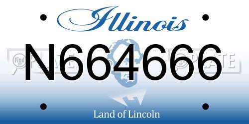 N664666 Illinois License Plate