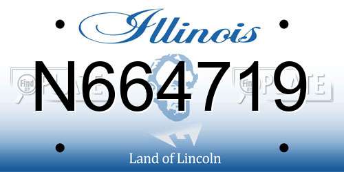 N664719 Illinois License Plate