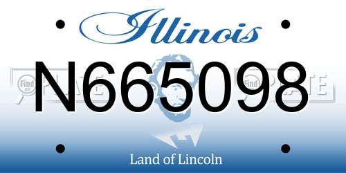 N665098 Illinois License Plate