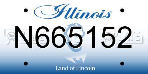 N665152 Illinois License Plate