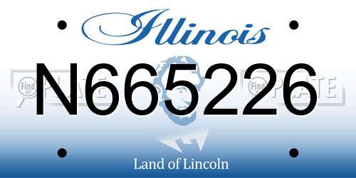 N665226 Illinois License Plate