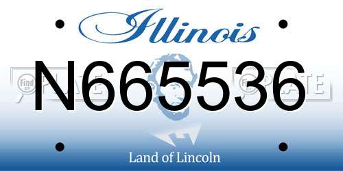 N665536 Illinois License Plate