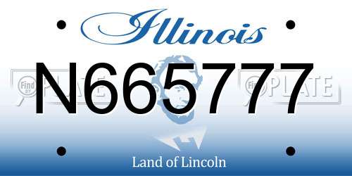 N665777 Illinois License Plate