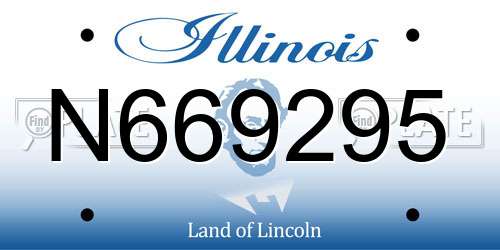 N669295 Illinois License Plate