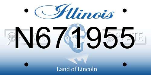 N671955 Illinois License Plate