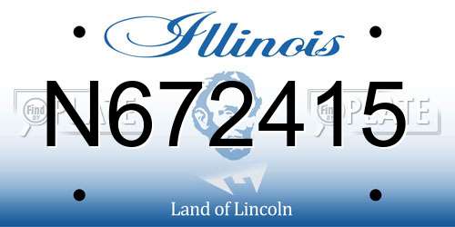 N672415 Illinois License Plate