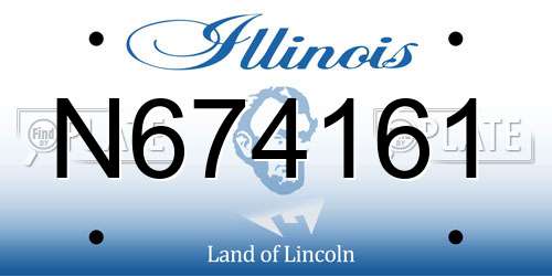N674161 Illinois License Plate