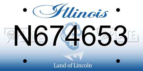 N674653 Illinois License Plate