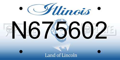 N675602 Illinois License Plate