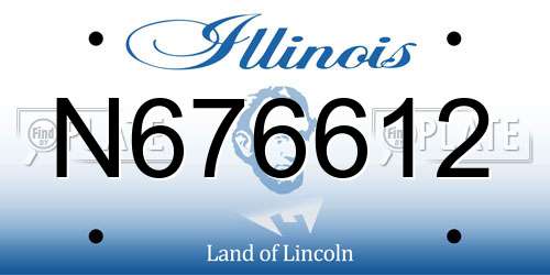 N676612 Illinois License Plate