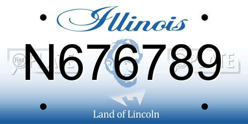 N676789 Illinois License Plate
