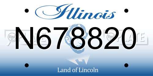 N678820 Illinois License Plate