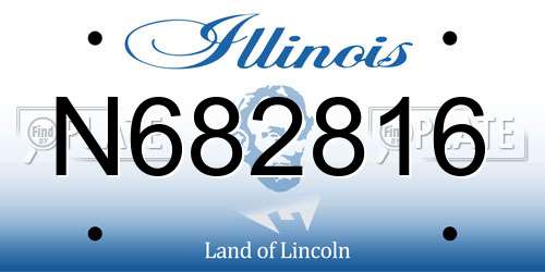 N682816 Illinois License Plate