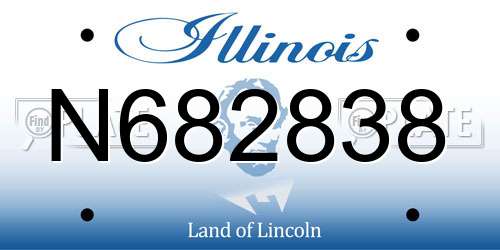 N682838 Illinois License Plate