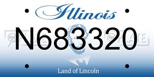 N683320 Illinois License Plate