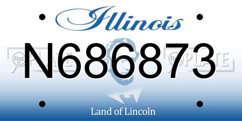 N686873 Illinois License Plate