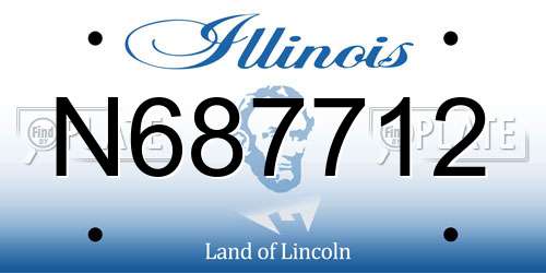 N687712 Illinois License Plate