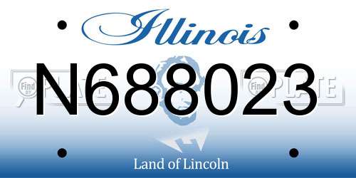 N688023 Illinois License Plate