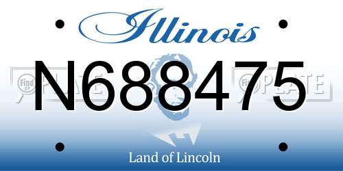 N688475 Illinois License Plate