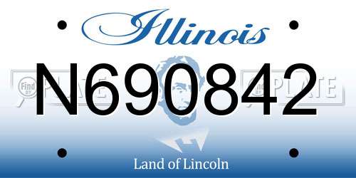 N690842 Illinois License Plate