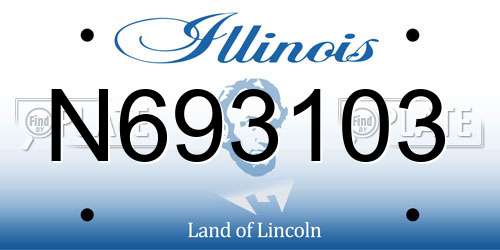 N693103 Illinois License Plate