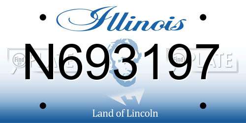 N693197 Illinois License Plate
