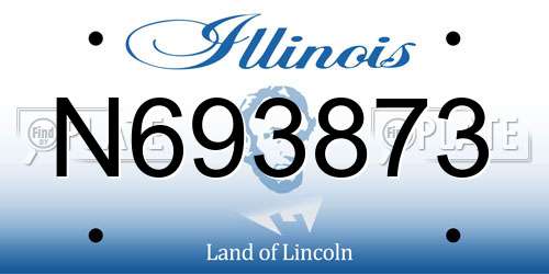 N693873 Illinois License Plate