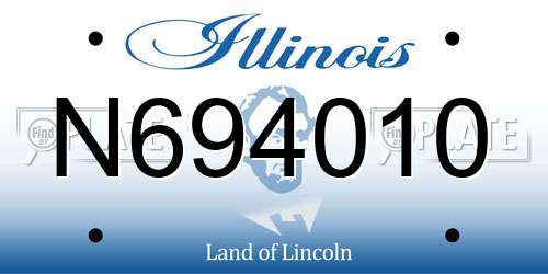 N694010 Illinois License Plate