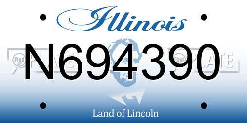 N694390 Illinois License Plate