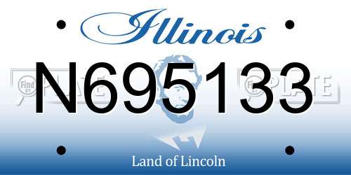 N695133 Illinois License Plate