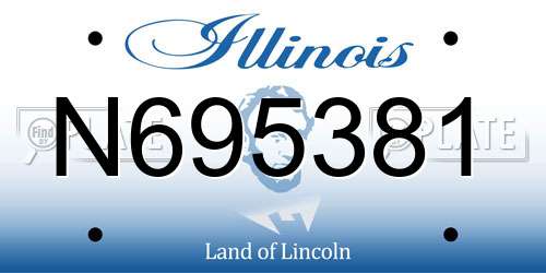 N695381 Illinois License Plate