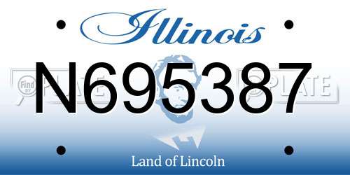N695387 Illinois License Plate