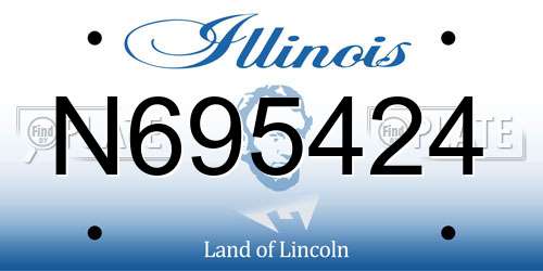 N695424 Illinois License Plate