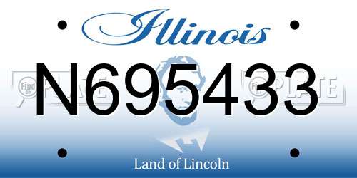 N695433 Illinois License Plate